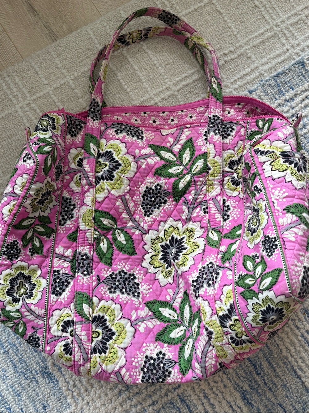 Vera Bradley Quilted large quilted duffle bag
